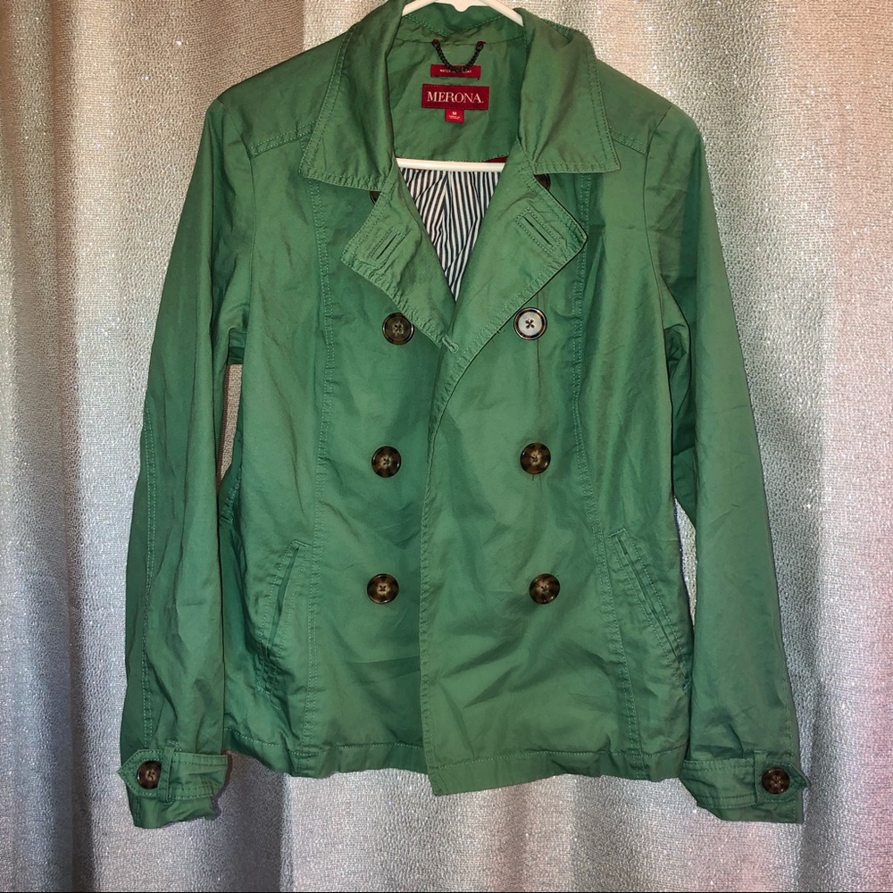 Merona green button up jacket